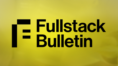 The FullStack Bulletin logo on a shaded yellow background